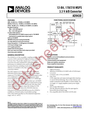 AD9430BSVZ-210 datasheet  